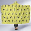 Boston Terrier Paw Pattern Print Hooded Blanket-grizzshop