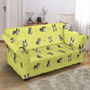 Boston Terrier Paw Pattern Print Loveseat Cover-grizzshop