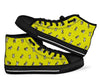 Boston Terrier Paw Pattern Print Men Women's High Top Shoes-grizzshop