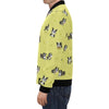 Boston Terrier Paw Pattern Print Men's Bomber Jacket-grizzshop