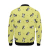 Boston Terrier Paw Pattern Print Men's Bomber Jacket-grizzshop