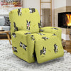 Boston Terrier Paw Pattern Print Recliner Cover-grizzshop