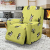 Boston Terrier Paw Pattern Print Recliner Cover-grizzshop