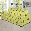 Boston Terrier Paw Pattern Print Sofa Covers-grizzshop