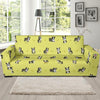 Boston Terrier Paw Pattern Print Sofa Covers-grizzshop