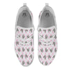 Boston Terrier Pink Plaid Print Pattern White Athletic Shoes-grizzshop