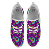 Boston Terrier Purple Print Pattern White Athletic Shoes-grizzshop