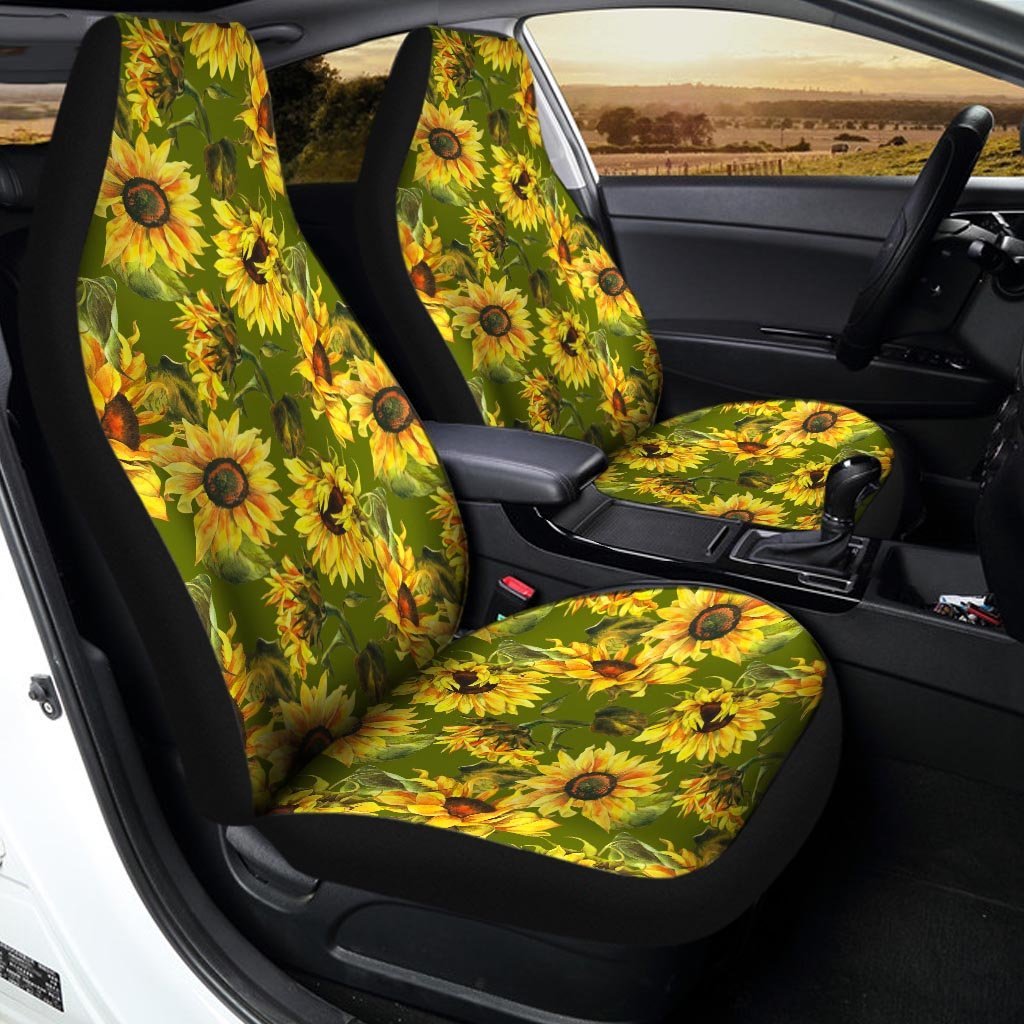 Botanical Sunflower Car Seat Covers-grizzshop