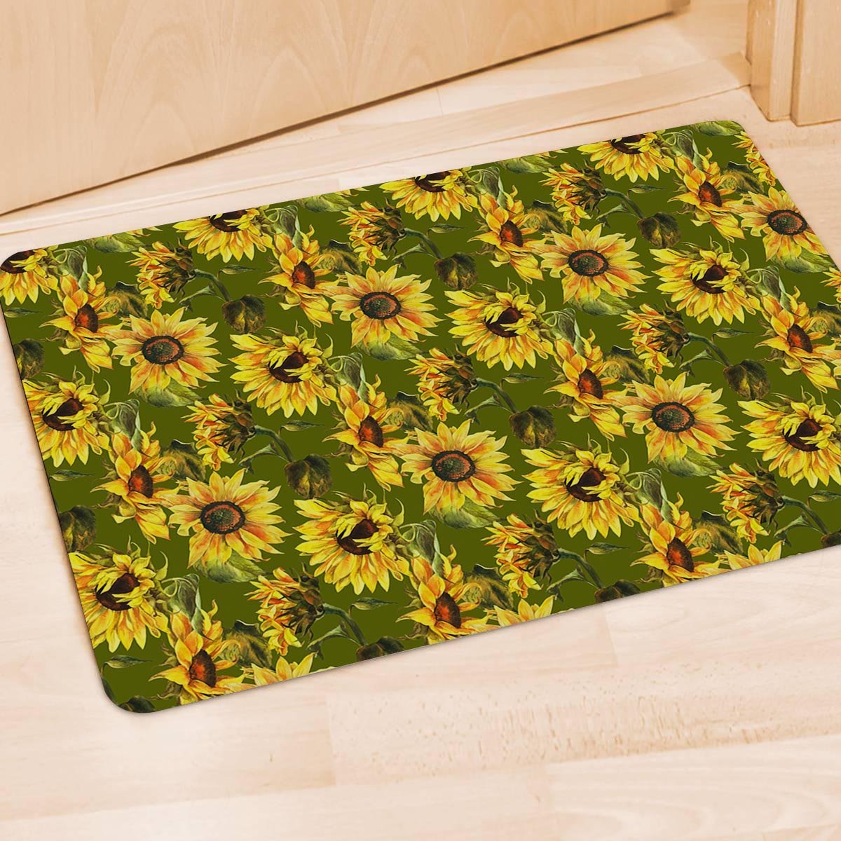 Botanical Sunflower Door Mat-grizzshop