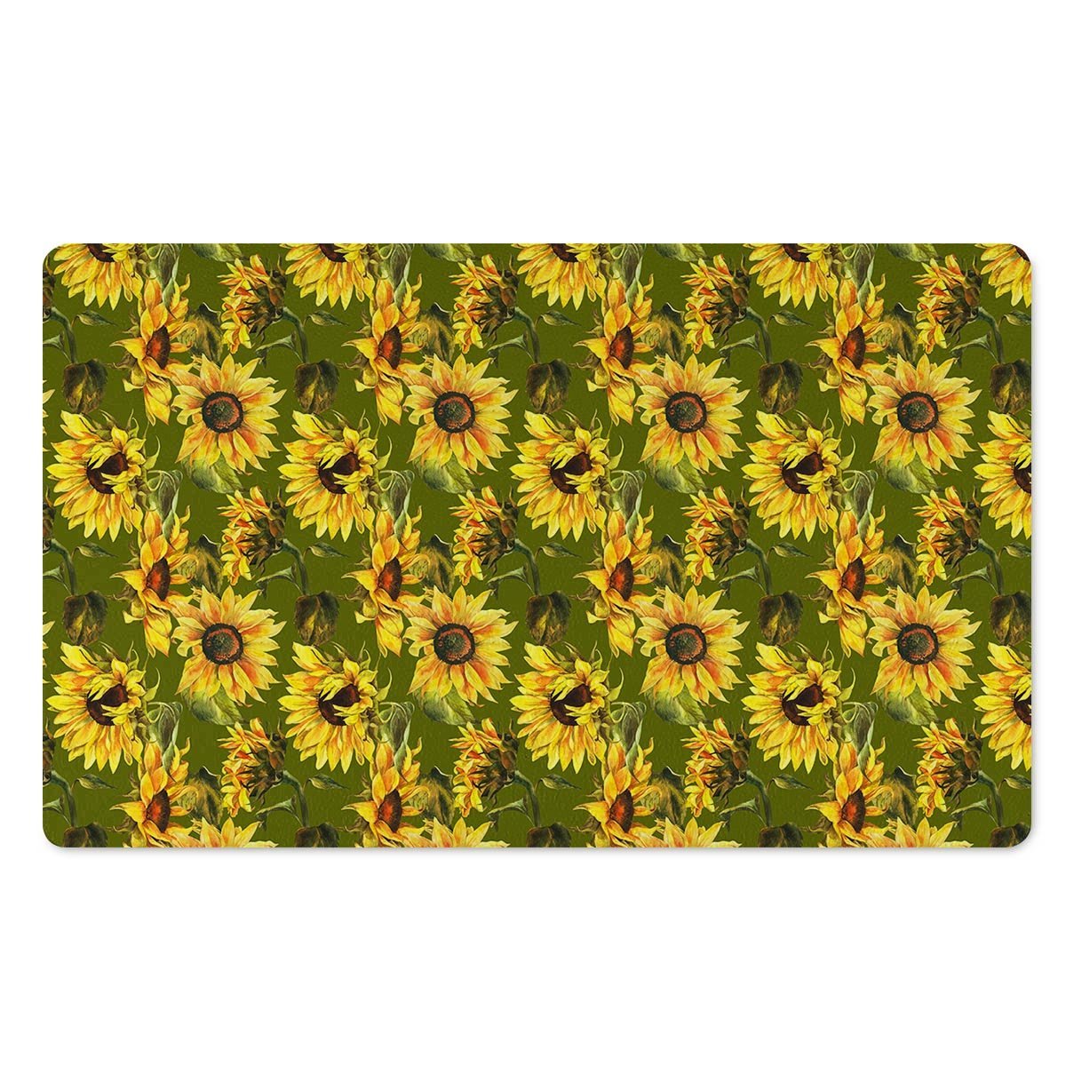 Botanical Sunflower Door Mat-grizzshop