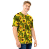 Botanical Sunflower Men T Shirt-grizzshop