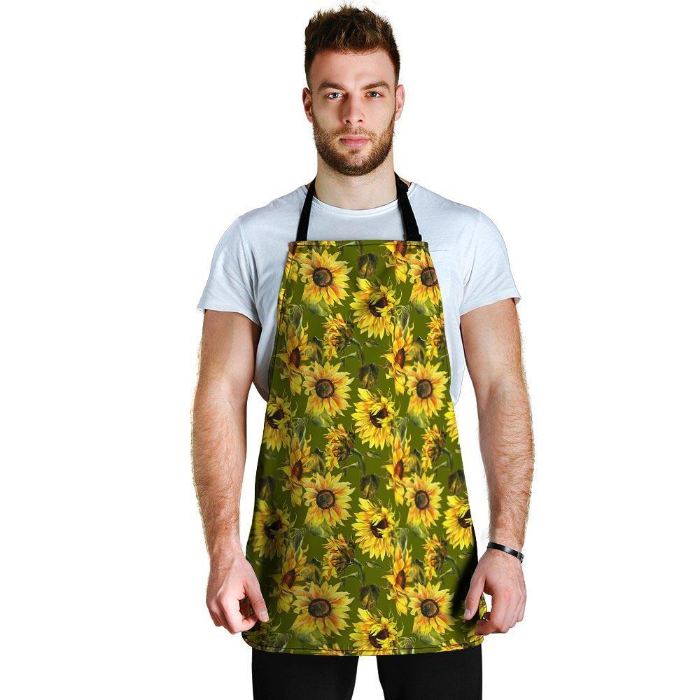 Botanical Sunflower Men's Apron-grizzshop