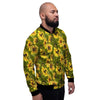 Botanical Sunflower Men's Bomber Jacket-grizzshop