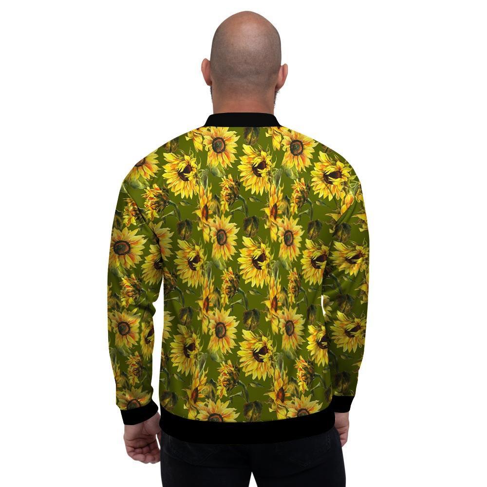 Botanical Sunflower Men's Bomber Jacket-grizzshop