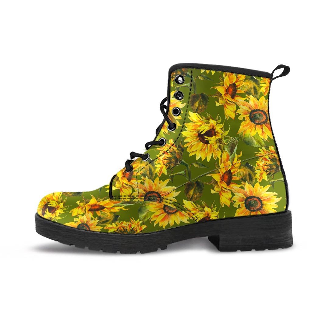 Botanical Sunflower Men's Boots-grizzshop