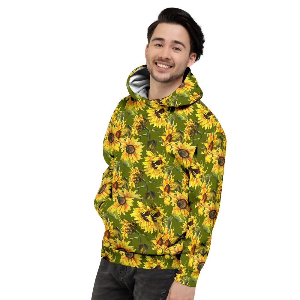 Botanical Sunflower Men's Hoodie-grizzshop