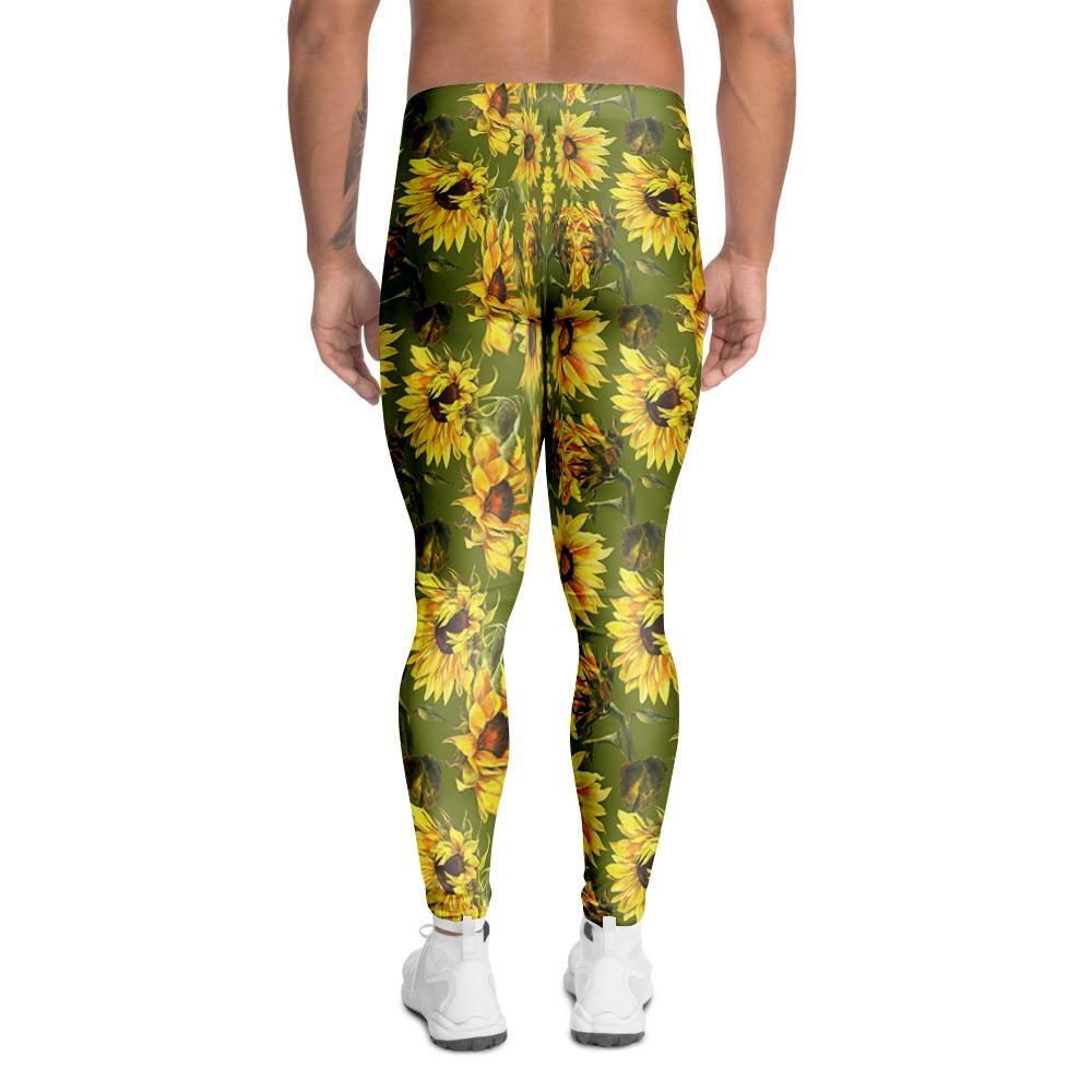 Botanical Sunflower Men's Leggings-grizzshop