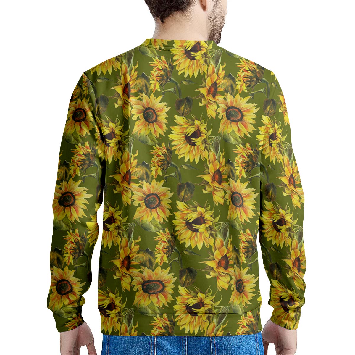 Botanical Sunflower Men's Sweatshirt-grizzshop