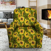 Botanical Sunflower Recliner Cover-grizzshop