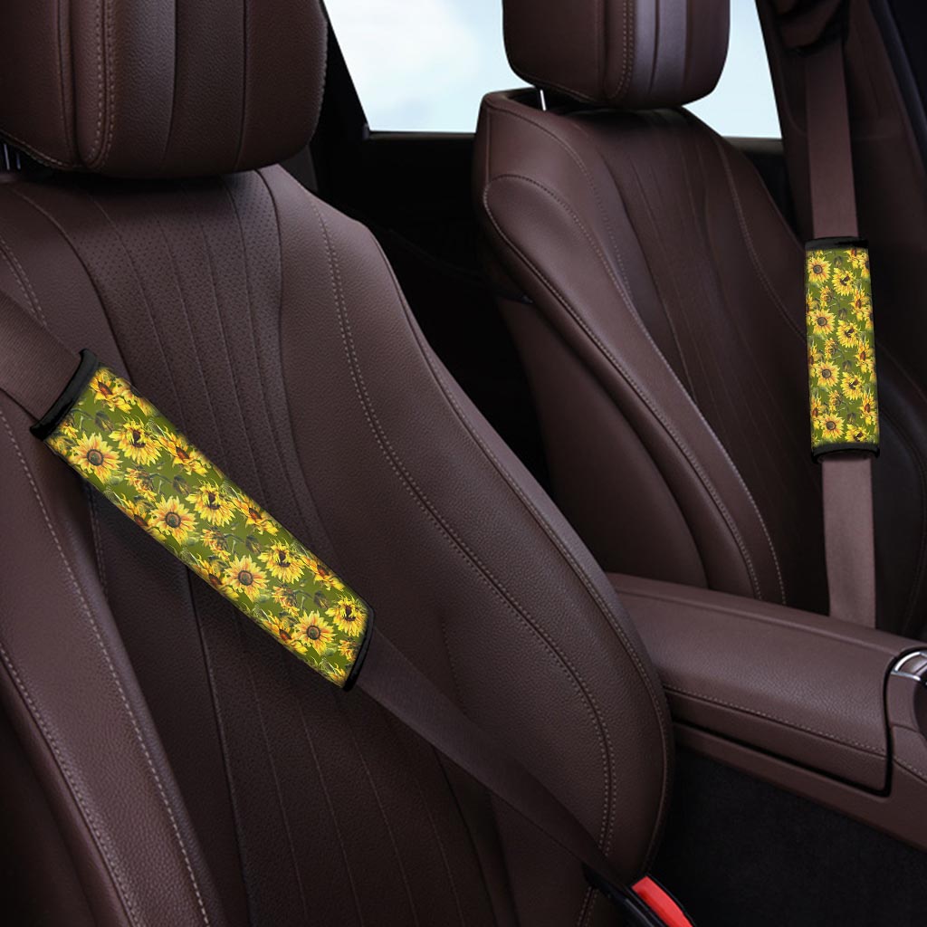 Botanical Sunflower Seat Belt Cover-grizzshop
