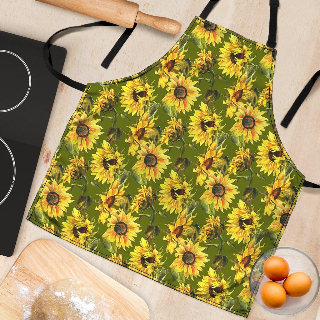 Botanical Sunflower Women's Apron-grizzshop