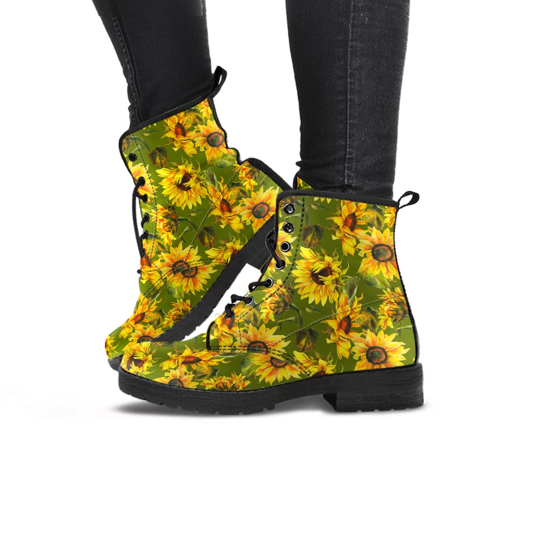 Botanical Sunflower Women's Boots-grizzshop