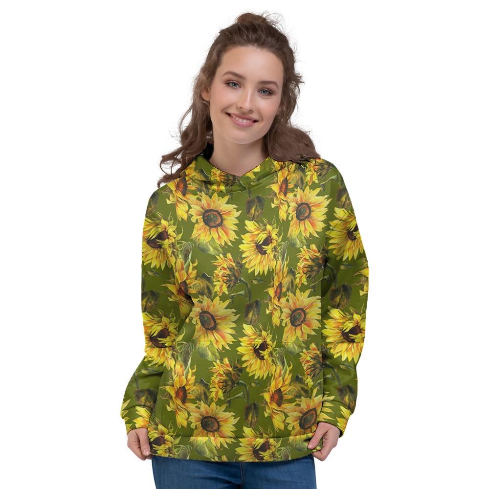 Botanical Sunflower Women's Hoodie-grizzshop