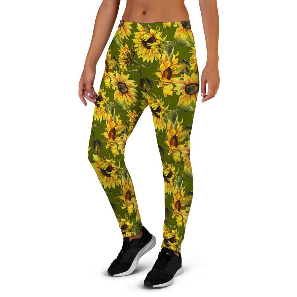 Botanical Sunflower Women's Joggers-grizzshop