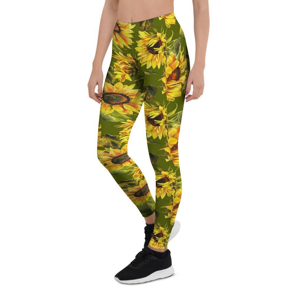 Botanical Sunflower Women's Leggings-grizzshop