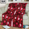 Bottle Glass Red Wine Print Pattern Blanket-grizzshop