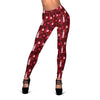 Bottle Glass Red Wine Print Pattern Women Leggings-grizzshop