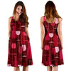 Botttle Red Wine Print Pattern Dress-grizzshop