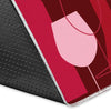 Botttle Red Wine Print Pattern Floor Mat-grizzshop