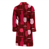 Botttle Red Wine Print Pattern Men Long Robe-grizzshop