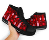 Botttle Red Wine Print Pattern Men Women's High Top Shoes-grizzshop