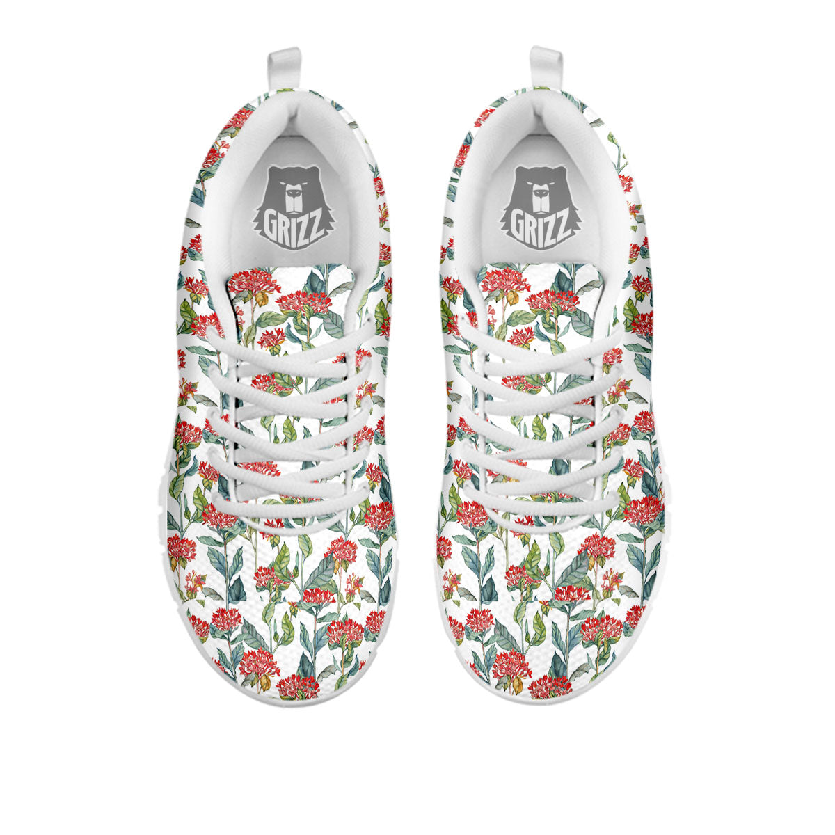 Bouvardia Print Pattern White Sneaker-grizzshop