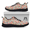 Bouvardia Red Print Pattern Black Sneaker-grizzshop