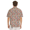 Bouvardia Red Print Pattern Men's Short Sleeve Shirts-grizzshop