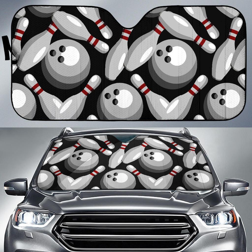 Bowling Pattern Print Car Sun Shade-grizzshop