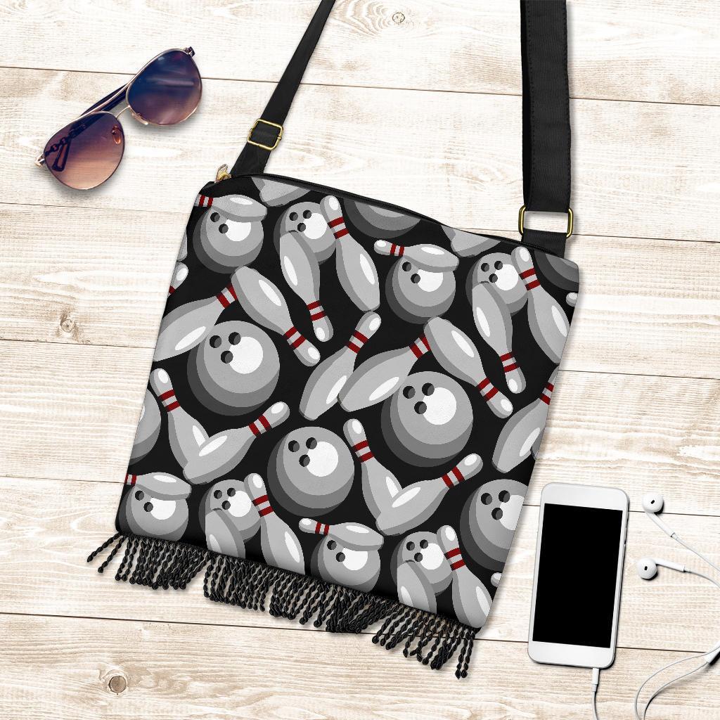 Bowling Pattern Print Crossbody bags-grizzshop