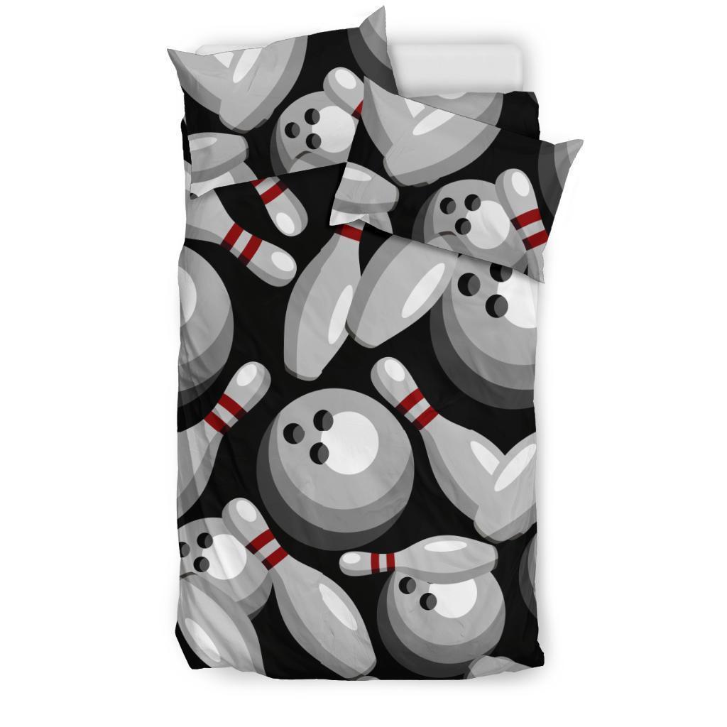 Bowling Pattern Print Duvet Cover Bedding Set-grizzshop