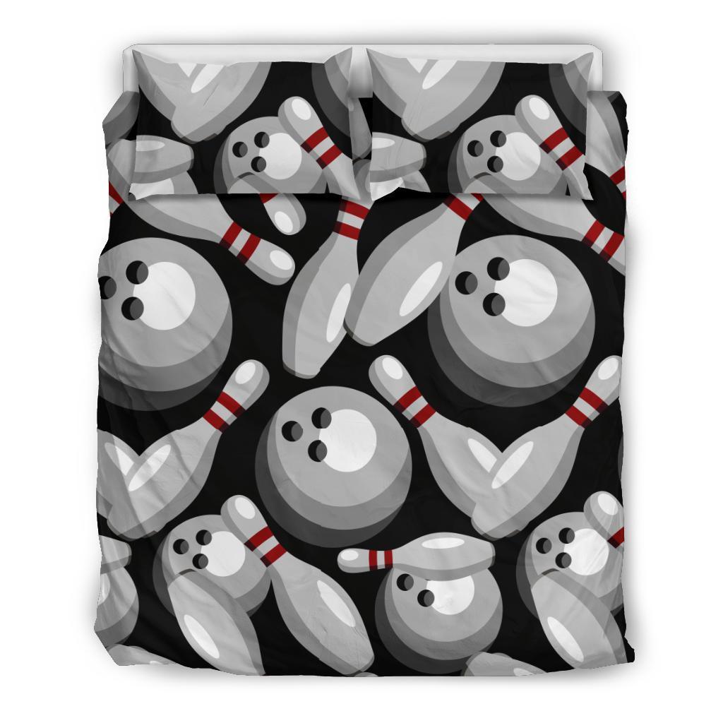 Bowling Pattern Print Duvet Cover Bedding Set-grizzshop