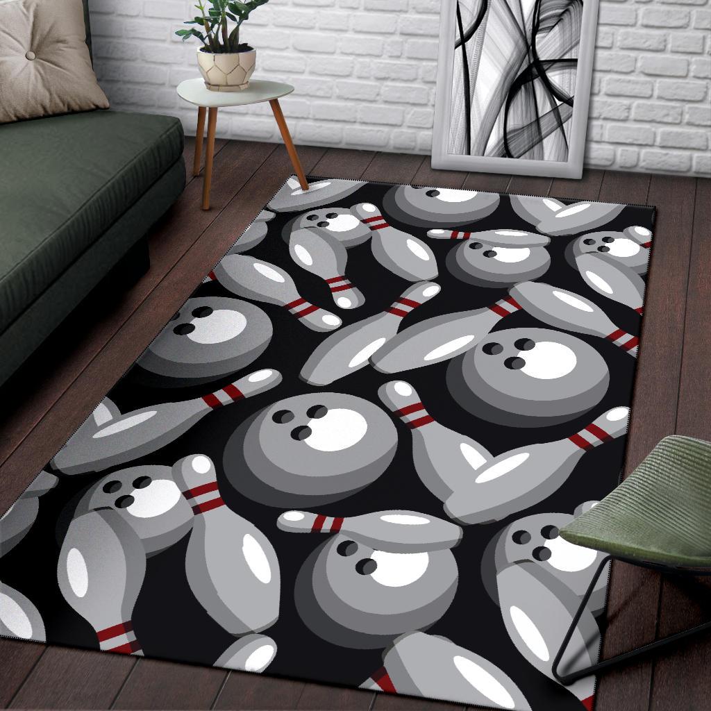 Bowling Pattern Print Floor Mat-grizzshop