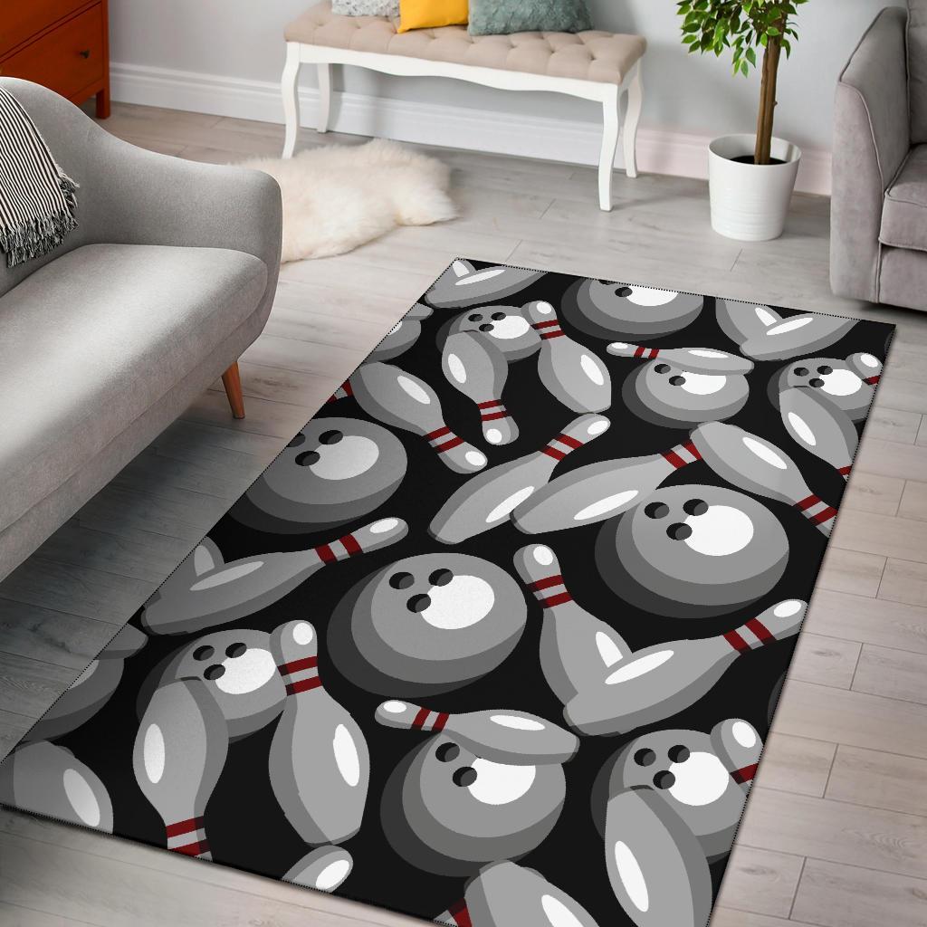 Bowling Pattern Print Floor Mat-grizzshop