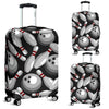 Bowling Pattern Print Luggage Cover Protector-grizzshop