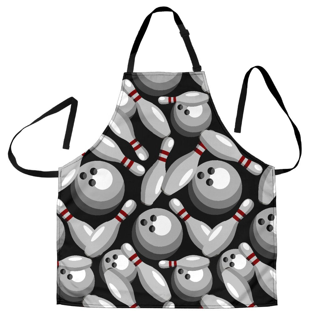 Bowling Pattern Print Men's Apron-grizzshop