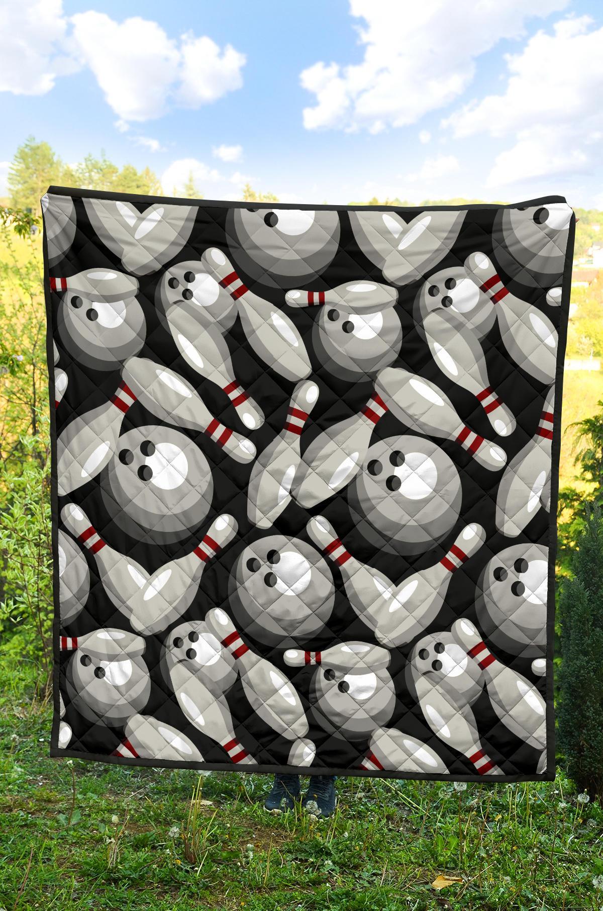 Bowling Pattern Print Quilt-grizzshop