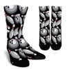 Bowling Pattern Print Unisex Crew Socks-grizzshop