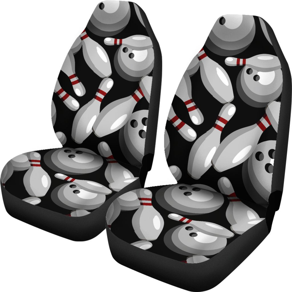 Bowling Pattern Print Universal Fit Car Seat Covers-grizzshop