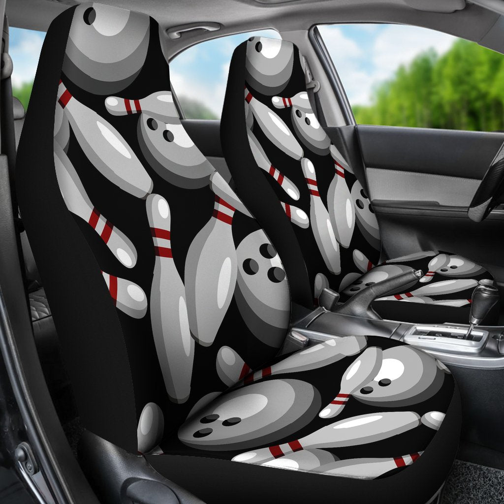 Bowling Pattern Print Universal Fit Car Seat Covers-grizzshop